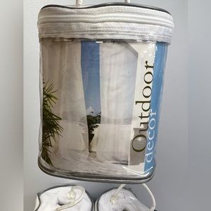 Outdoor decor- Escape 70399, Set of four- Grommet Panels, 54”x 96”, New,‎ white